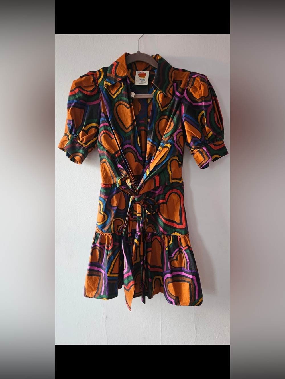 FARM Rio Short-Sleeve Bow-Front Mini Dress - Picture 5 of 6